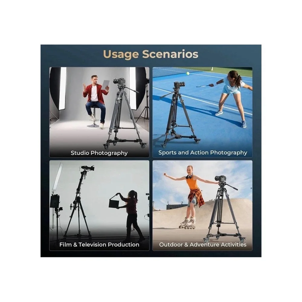 SmallRig Quick-Lock Photography Heavy‎ Duty Tripod Dolly with 3